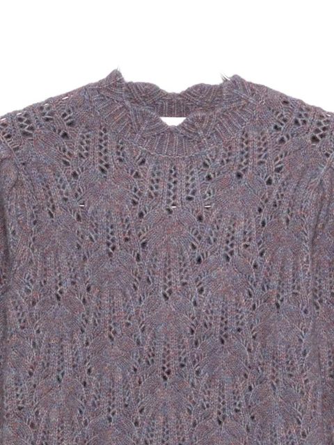 MARANT ÉTOILE puff-sleeve open-knit sweater - Purple - zdjęcie produktu nr 2