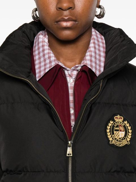 Lauren Ralph Lauren crest-appliqué puffer jacket - Black