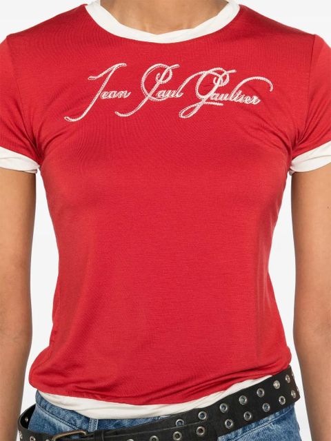 Jean Paul Gaultier logo-embroidered T-shirt