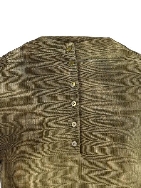 FENDI ruffled buttoned sweater - Green