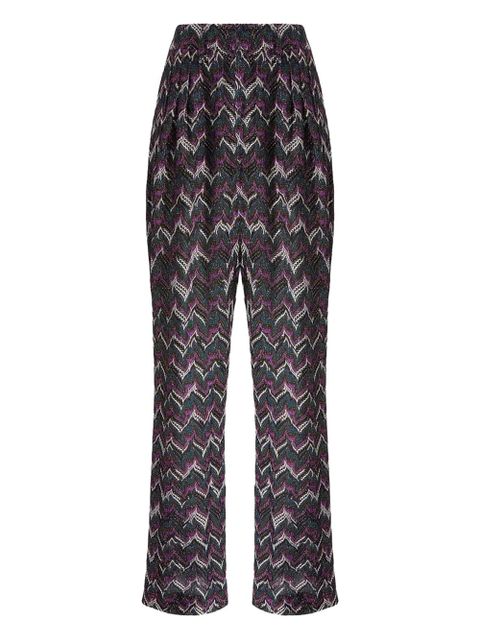 Missoni zigzag-woven trousers - Black