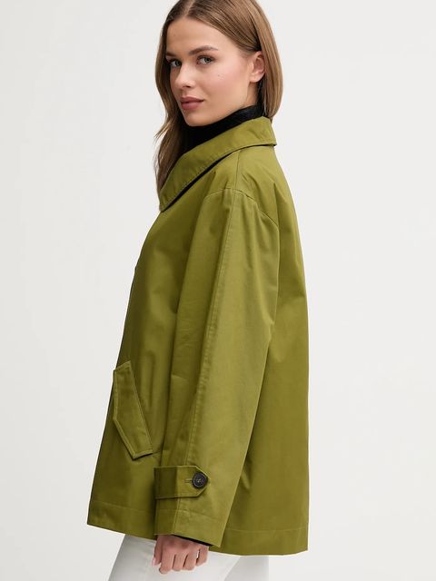 United Colors of Benetton kurtka bawełniana kolor zielony przejściowa oversize 2QJYDN07Y