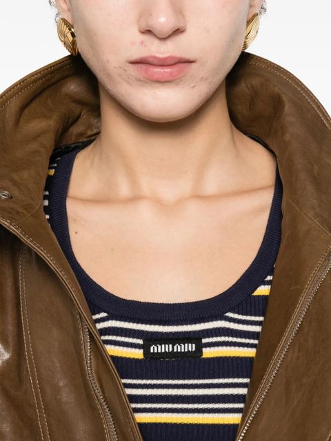 Miu Miu Canotta striped top - Blue