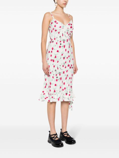 Marni Reverie-print midi dress - White