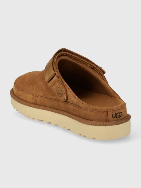UGG kapcie zamszowe Goldenstar Clog kolor brązowy 1138252