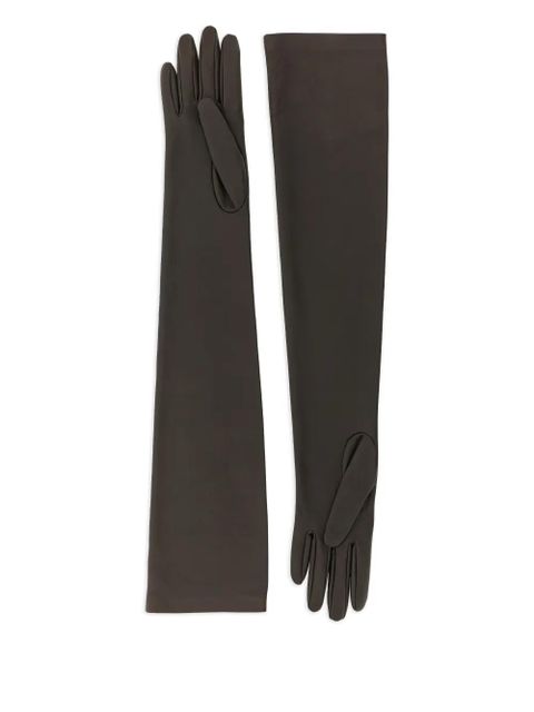 The Row Simon lamb-skin gloves - Brown