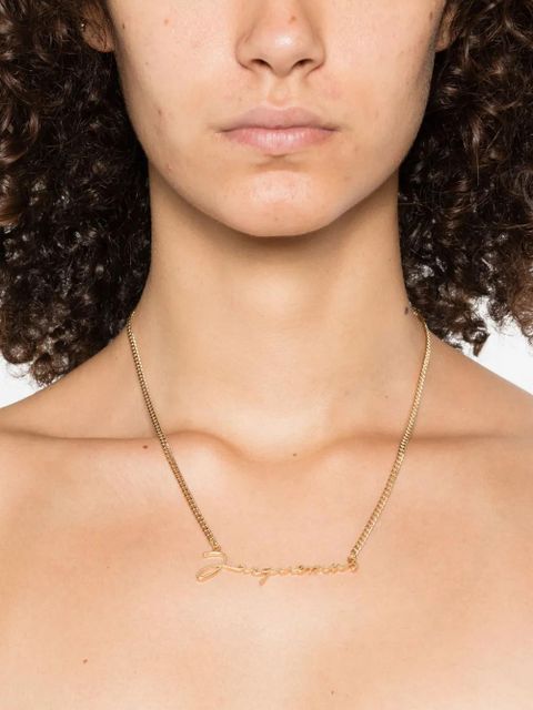 Jacquemus logo-lettering necklace - Gold