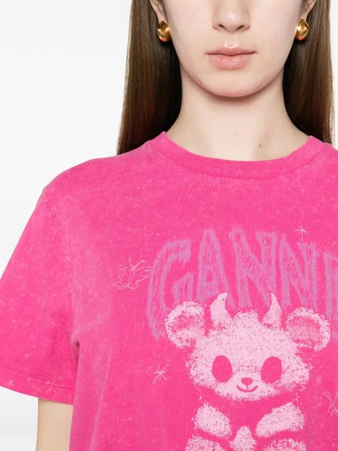GANNI graphic T-shirt - Pink