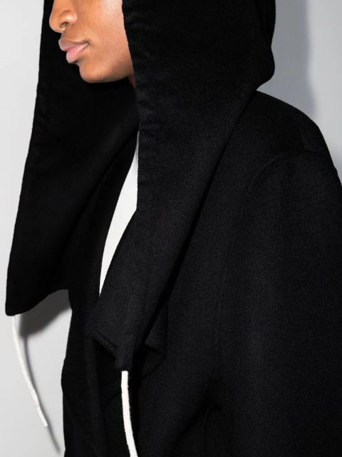 TOTEME hooded tie-waist shirt coat - Black