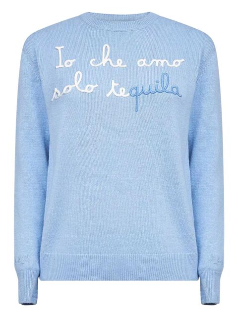 MC2 Saint Barth embroidered-detail sweater - Blue - zdjęcie produktu nr 1