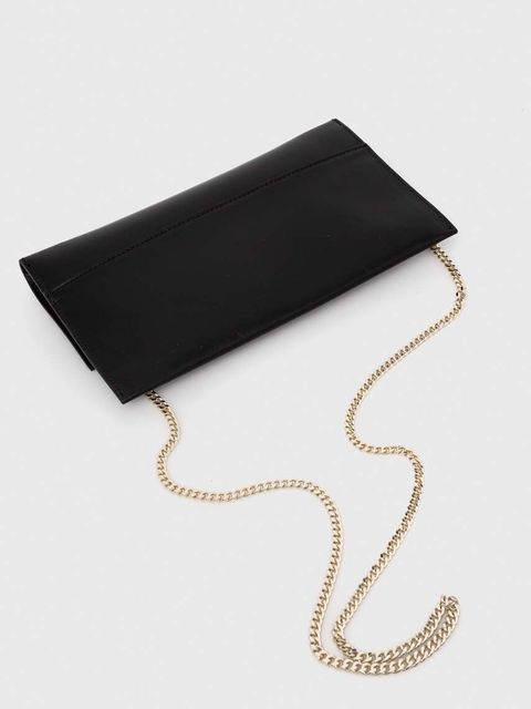 Patrizia Pepe kopertówka skórzana kolor czarny CB5460 L011