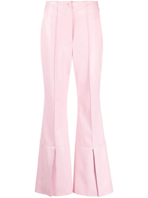 Nanushka split-hem flared trousers - Pink - zdjęcie produktu nr 1
