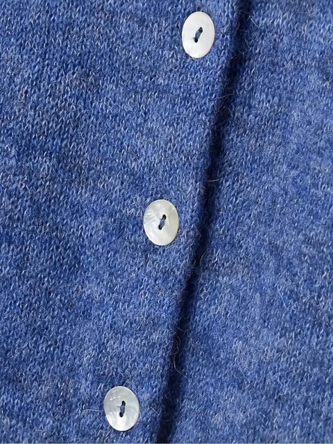 DÔEN Anisa puff-sleeve cardigan - Blue - zdjęcie produktu nr 2