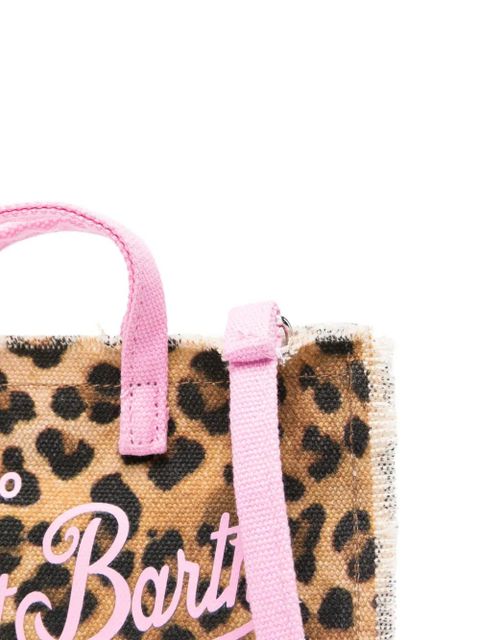 MC2 Saint Barth leopard-print phone bag - Brown