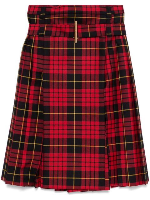 Alexander McQueen tartan-check midi skirt - Red - zdjęcie produktu nr 1