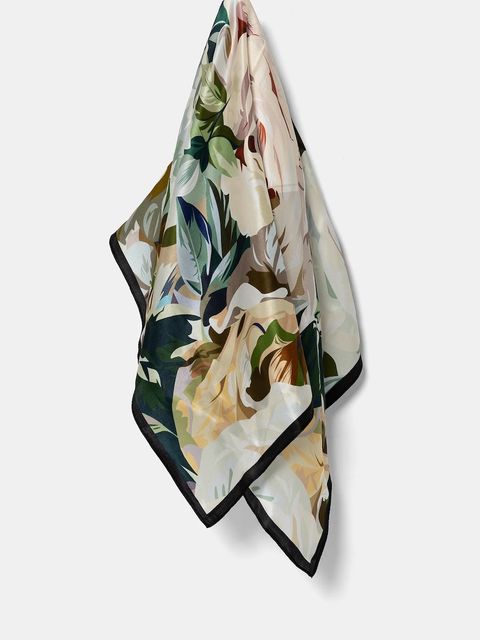 Answear.LAB chusta jedwabna damska kolor multicolor wzorzysta - zdjęcie produktu nr 1