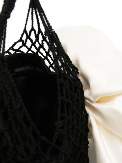 Magda Butrym ruffled woven tote bag - Black