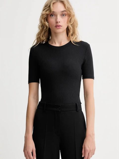 Calvin Klein t-shirt damski kolor czarny LV044D246G - zdjęcie produktu nr 2