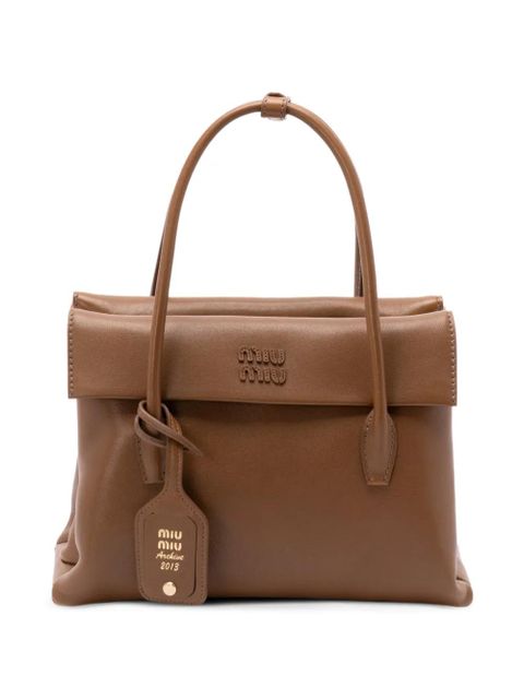 Miu Miu Solitaire top-handle tote bag - Brown - zdjęcie produktu nr 1