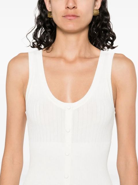 SANDRO knitted midi dress - White