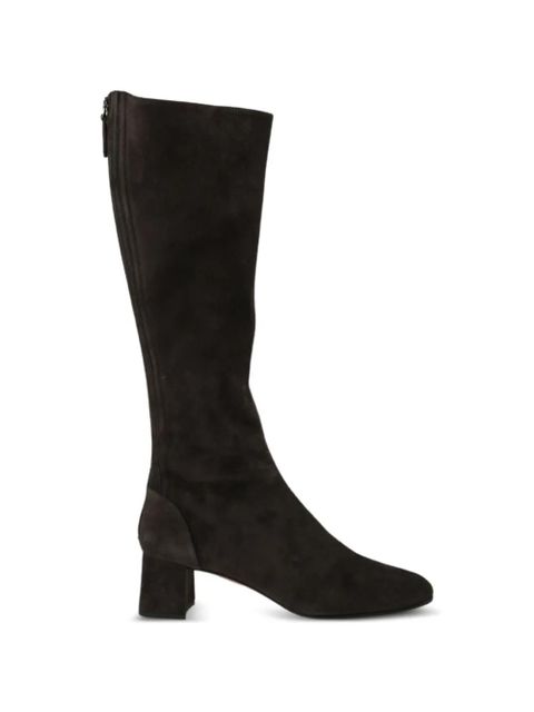 Aquazzura Saint Honore suede zip boots - Grey - zdjęcie produktu nr 1