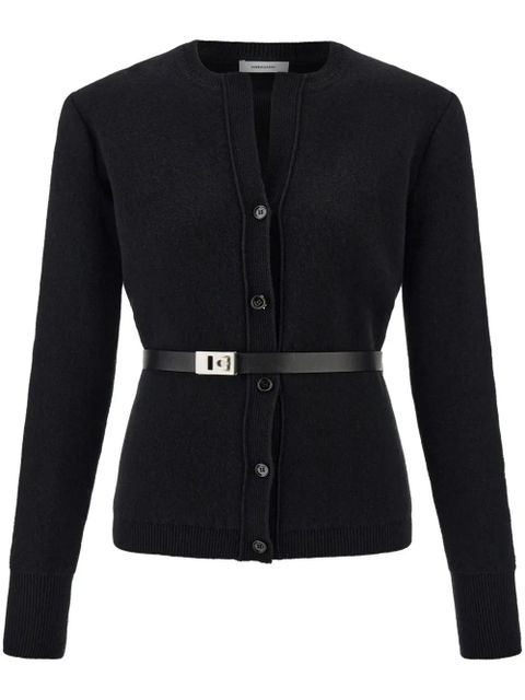 Ferragamo belted cardigan - Black - zdjęcie produktu nr 1
