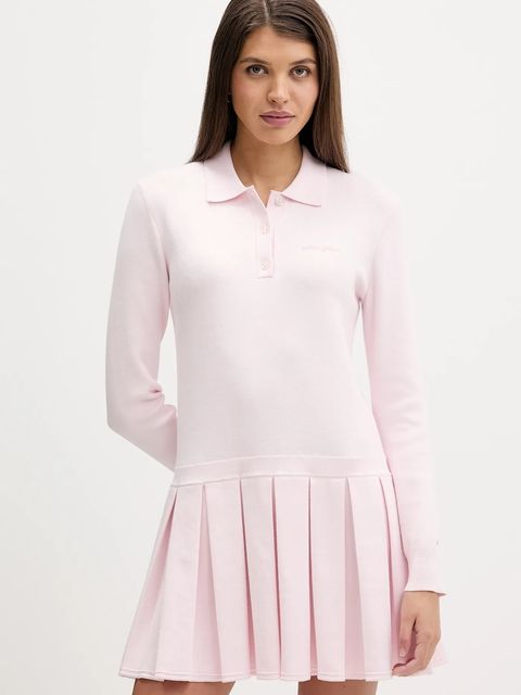 Tommy Jeans sukienka kolor różowy mini rozkloszowana DW0DW22464 - zdjęcie produktu nr 1