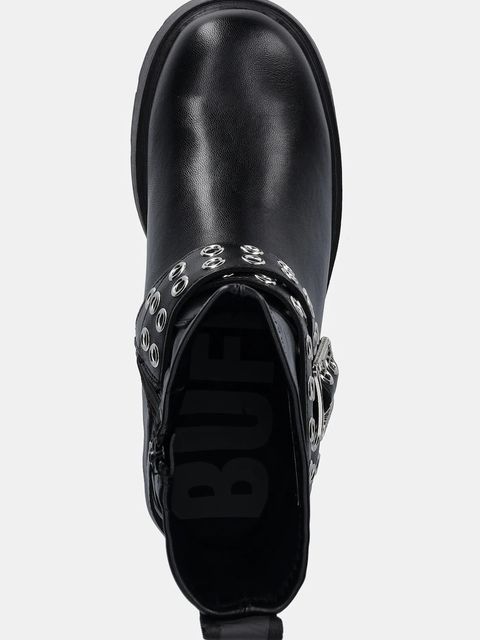 Buffalo botki Mila Rock Boot kolor czarny na słupku 1220082-BLK