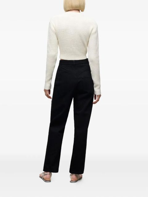 AREA crystal-embellished crochet sweater - White