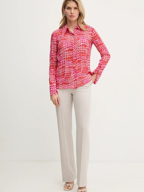 Patrizia Pepe spodnie damskie kolor beżowy proste high waist 8P0800 A498 - zdjęcie produktu nr 2