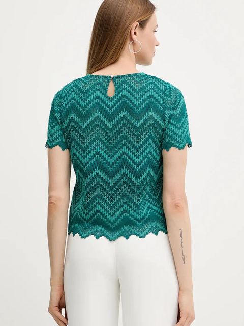 Morgan bluzka DREAM damska kolor zielony wzorzysta DREAM