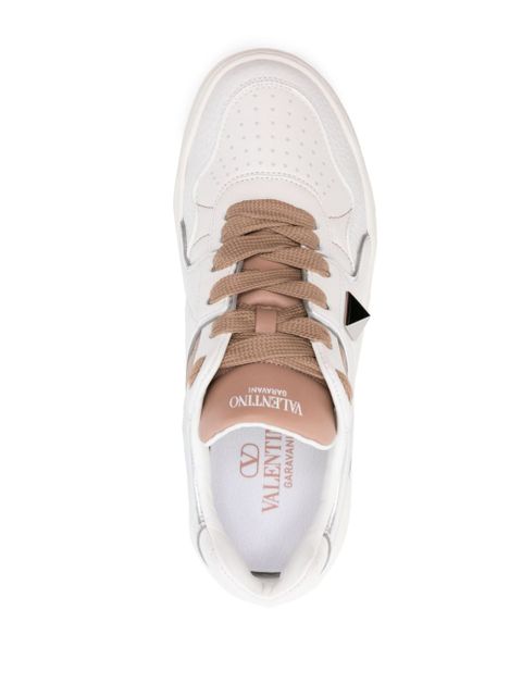 Valentino Garavani One Stud leather sneakers - White