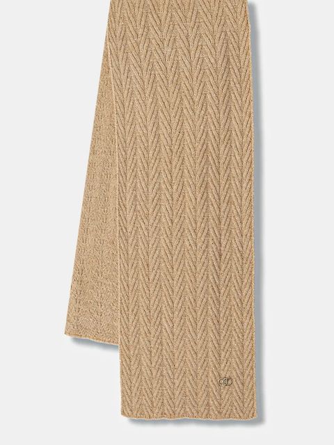 Liu Jo szalik z domieszką wełny damski kolor beżowy 2F5008.M0300 - zdjęcie produktu nr 1