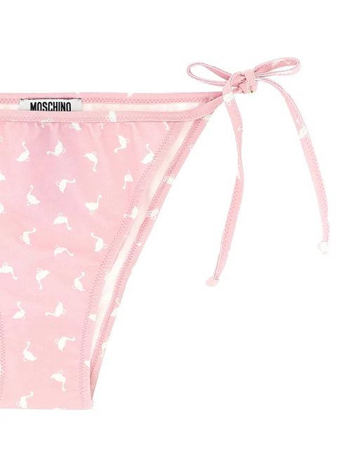 Moschino goose-print bikini - Pink