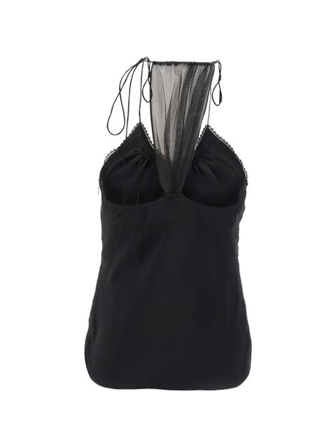Victoria Beckham lace v-neck top - Black - zdjęcie produktu nr 2