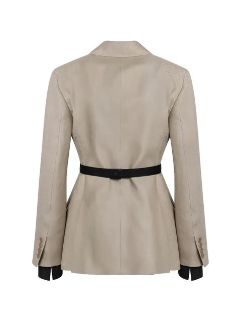 Max Mara belted notched-lapel jacket - Neutrals - zdjęcie produktu nr 2