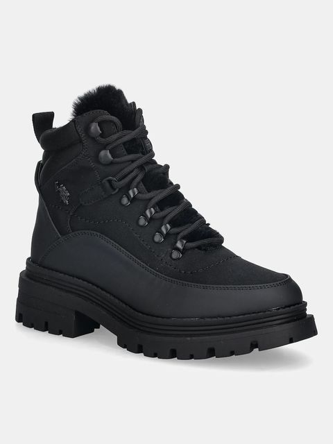 U.S. Polo Assn. botki ALICYA001A damskie kolor czarny na płaskim obcasie ocieplone ALICYA001W/EHY2 - zdjęcie produktu nr 1