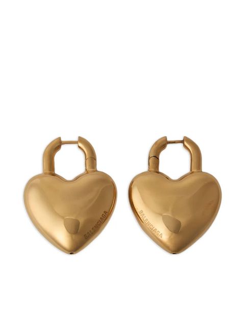 Balenciaga heart-shaped hoop earrings - Gold - zdjęcie produktu nr 1