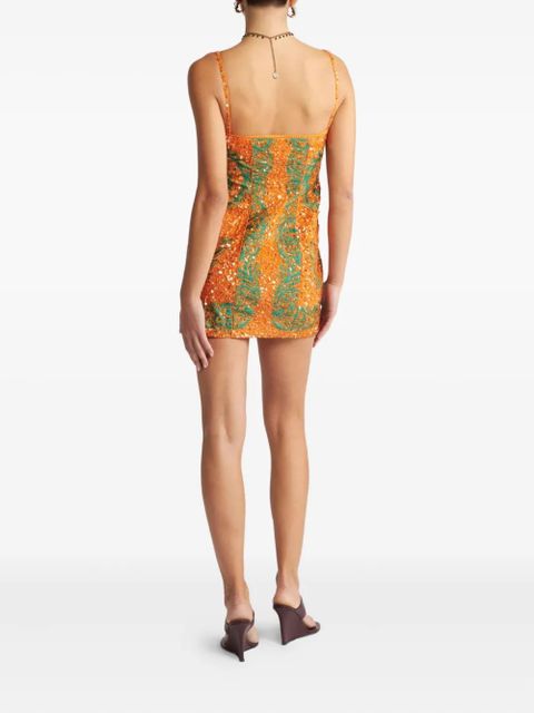 ETRO sequin-embroidered mini dress - Orange - zdjęcie produktu nr 2