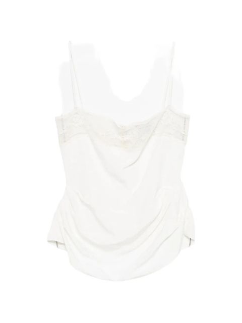 Magda Butrym lace ruched top - Neutrals - zdjęcie produktu nr 1