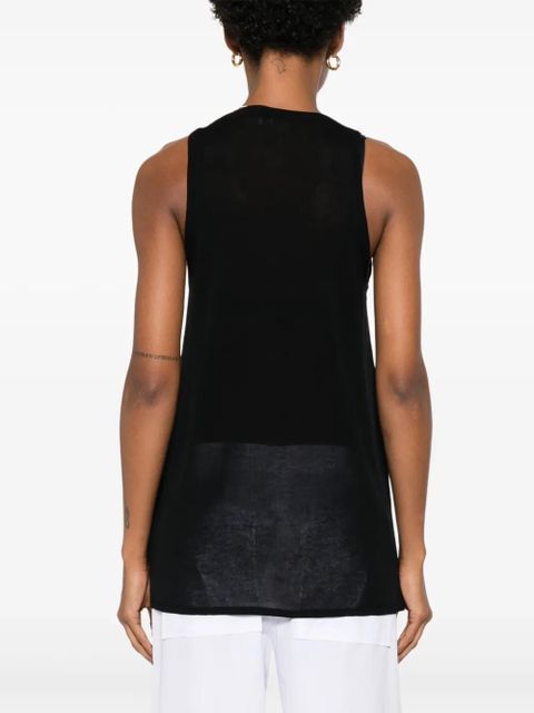 TOTEME knitted tank top - Black