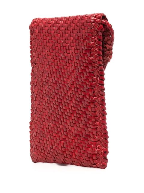 DRAGON DIFFUSION interwoven-design phone-case bag - Red