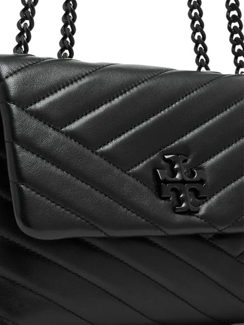 Tory Burch small Kira Chevron Powder coated convertible shoulder bag - Black