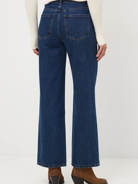 Medicine jeansy bawełniane damskie kolor granatowy - zdjęcie produktu nr 2