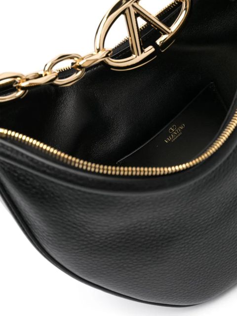 Valentino Garavani small VLogo leather bag - Black