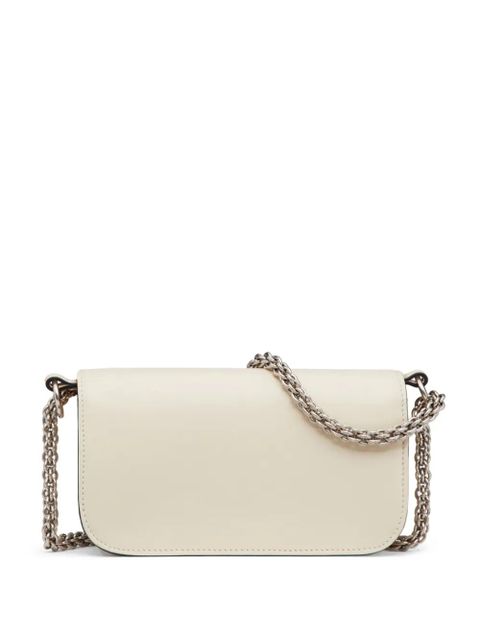 Valentino Garavani small Locò crystal-embellished shoulder bag - Neutrals