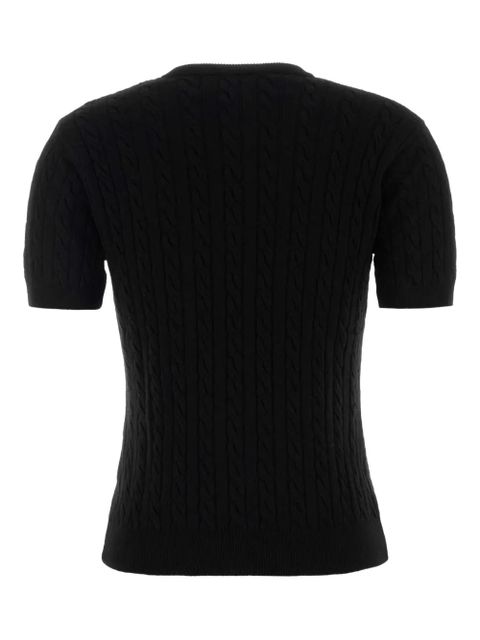 Gimaguas Rina cable-knit T-shirt - Black - zdjęcie produktu nr 2