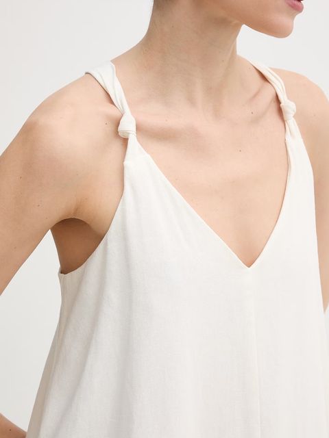 Dkny sukienka z dodatkiem lnu