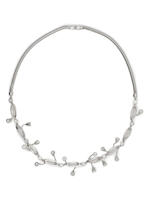 Lanvin crystal-embellished necklace - Silver - zdjęcie produktu nr 1
