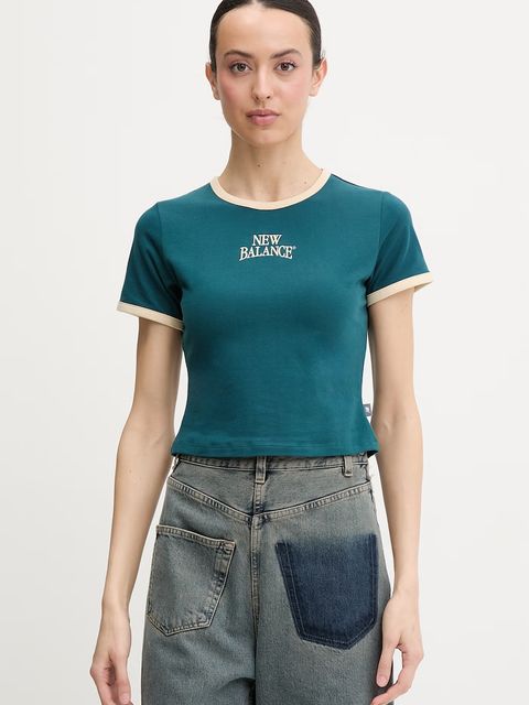 New Balance T-shirt damski z bawełną Heritage Ringer - zdjęcie produktu nr 1